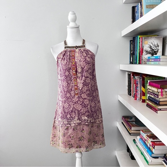 A Common Thread by Anthropology Boho Floral Dress size medium - Picture 2 of 16